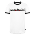 Männer Kontrast-T-Shirt "Benzin im Blut" - Weiß/Schwarz